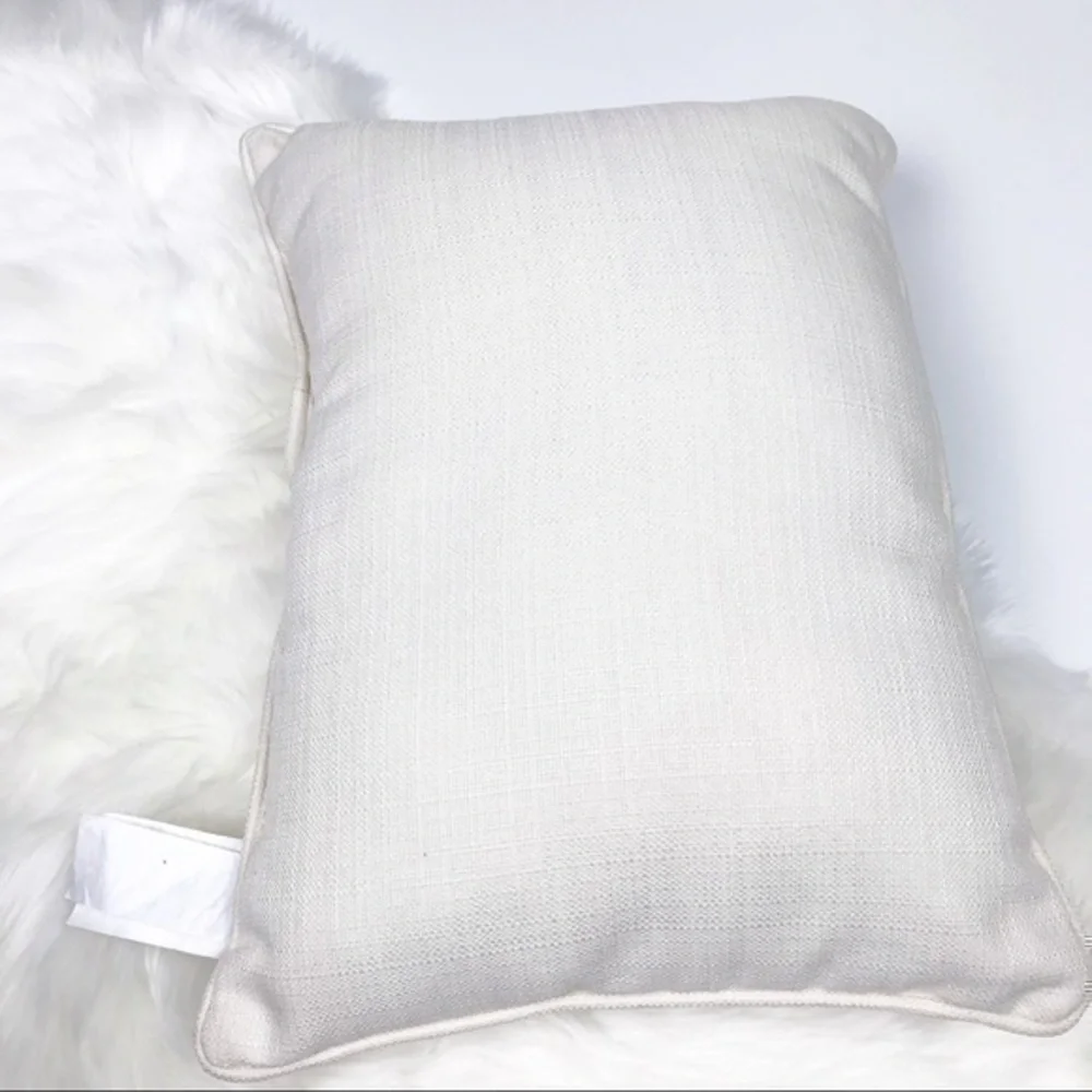Black and white text accent pillow